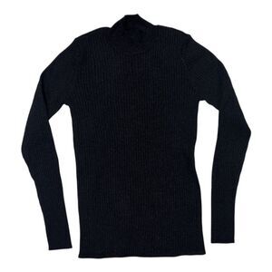 Draper James Women's Lightweight Shimmer Regular Fit Mock Neck Sweater - Black